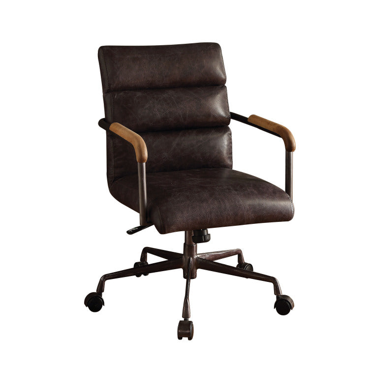 Harith Antique Slate Top Grain Leather Office Chair