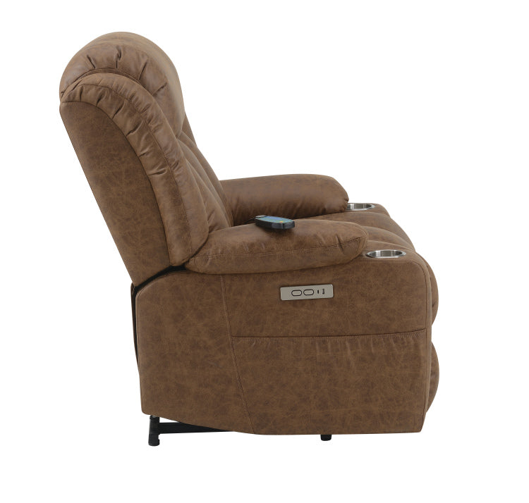 Brown Power Lift Recliner With Massage And Heating