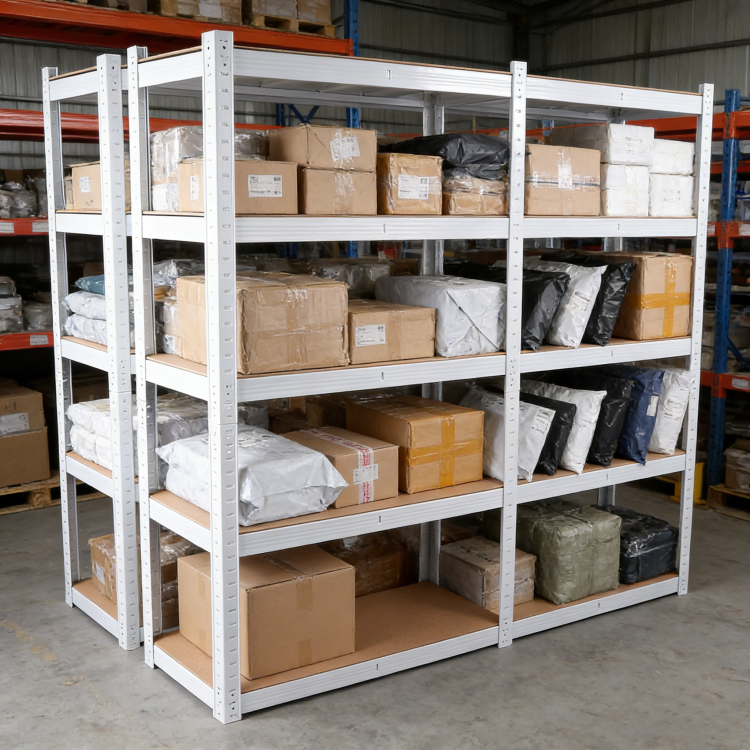 5 Tier Laminated White Metal Shelving Unit Adjustable Garage Storage Utility Rack Heavy Duty Shelves Organization Multipurpose Shelf Warehouse Basement Pantry 29" W X 12" D X 59" H 1Pack