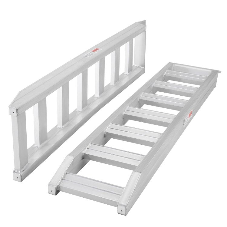 Aluminum Ramps, 8810 Lbs, Heavy Duty Ramps With Top Hook Attaching End, Universal Loading Ramp For Motorcycle, Tractor, Atv Utv, Trucks, Lawn Mower, 72"L X 15"W, 2Pcs