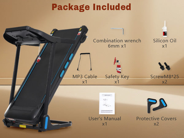 Treadmills For Home, 3.5Hp Hydraulic System Auto Foldable Treadmill With Incline,10Mph 350Lbs Weight Capacity Electric Treadmills With Heart Rate Sensors,Type C & Usb Charge ,Bluetooth Speaker