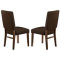 Wood & Fabric Dining Side Chair With Comfortable Padding, Set Of 2