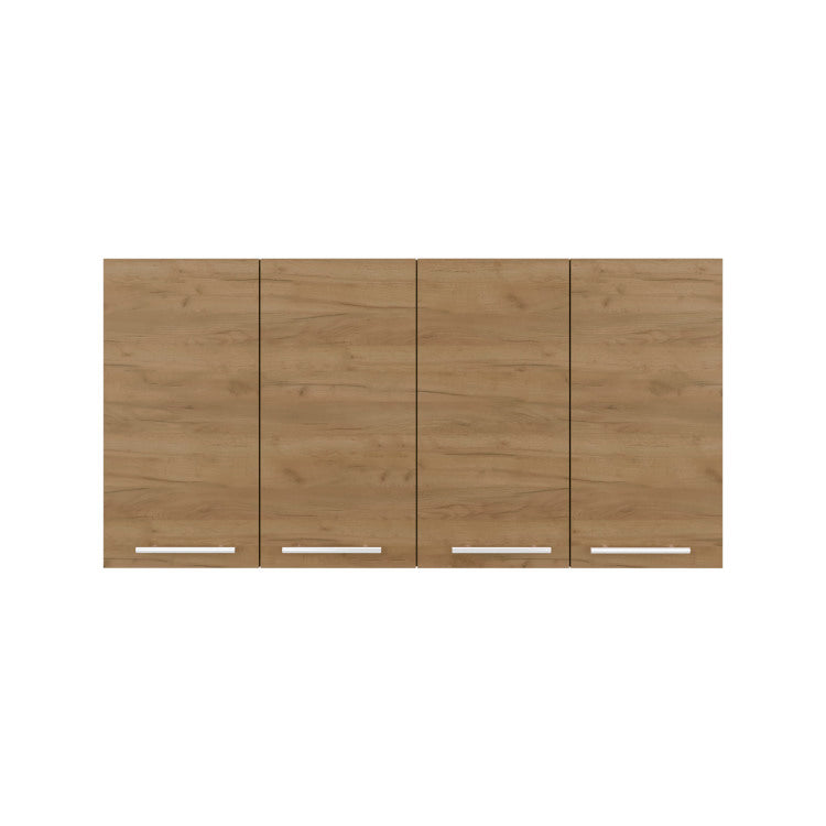 Wall Cabinet 24" H, Four Doors, With Two Internal Shelves And Internal Plate And Glass Organizer