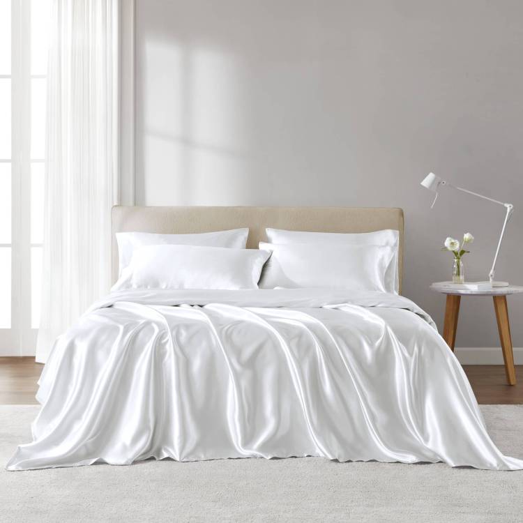 4 Pcs Twin Luxury Sheet Set White
