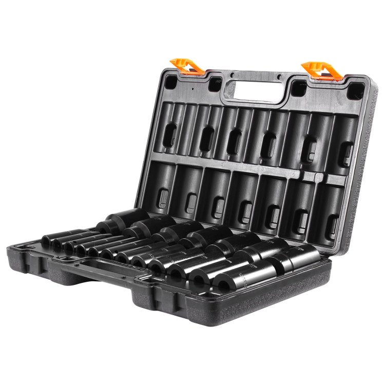 Impact Socket Set 1 2 Inches 19 Piece Impact Sockets, Deep Socket, 6 Point Sockets, Rugged Construction, Cr V, 1 2 Inches Drive Socket Set Impact 3 8 Inch 1 1 2 Inch, With A Storage Cage