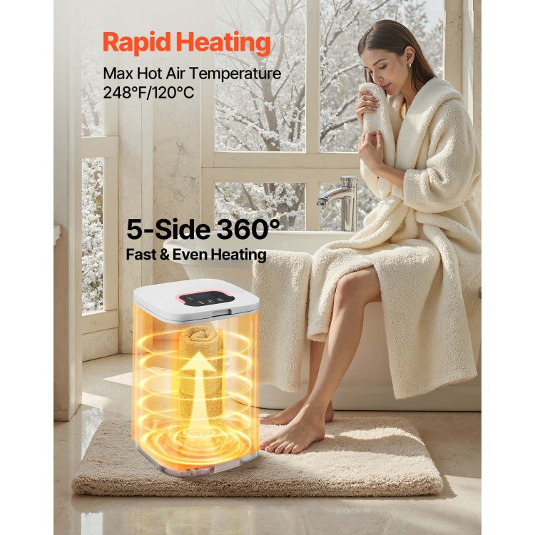 20L Towel Warmer Bucket, Towel Warmer With 24H Delay Timer, Child Lock & Auto Shut Off Towel Heater, Led Display & U Shaped Light, Towel Warmer For Bathroom, Spa, Bathrobes, Blankets, Pajama
