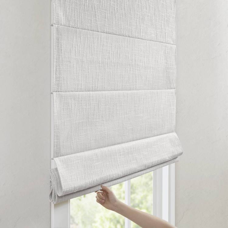 1 Pcs 27X64" Total Blackout Cordless Roman Shade White