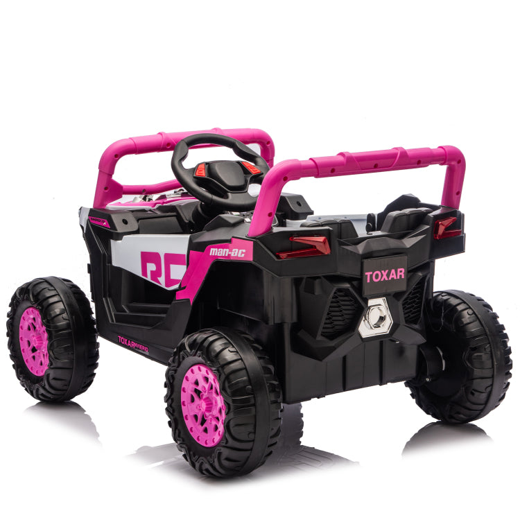 12V Kids Ride On Electric Utv W 2.4G Parents Control,Slow Start&Swing Function,Anti Slip Wheels With Front Shock Absorbers,Led Lights,Built In Music Player,Long Lasting Battery,For Kids Aged 3 5