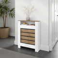 Radiator Cover Cabinet, 1 Shelf, White Walnut