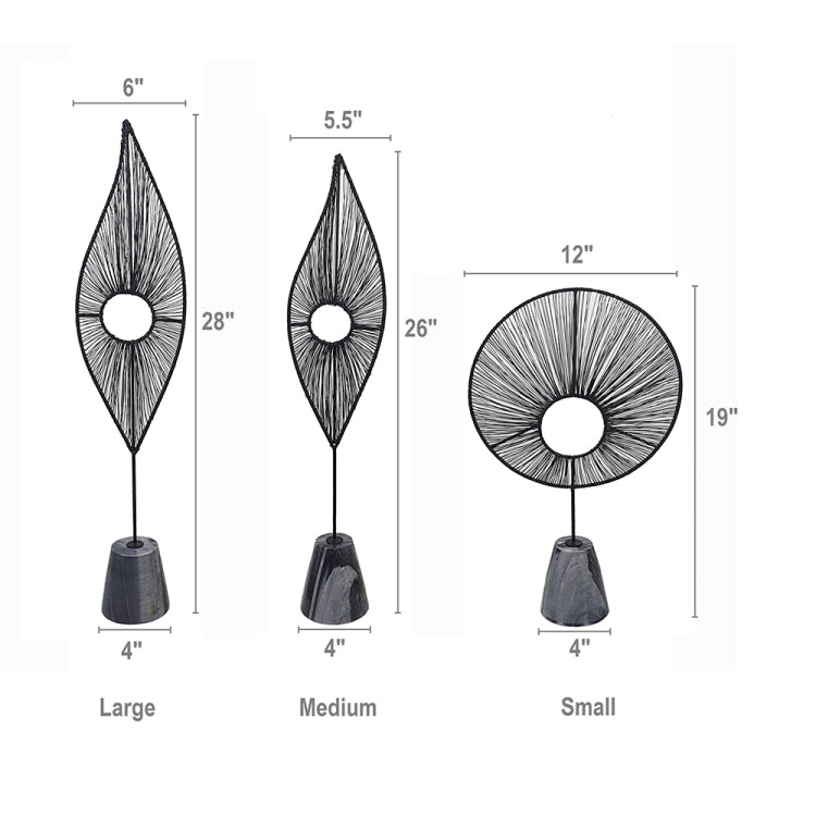 S 3 Truman Decorative Leaf Statuaries