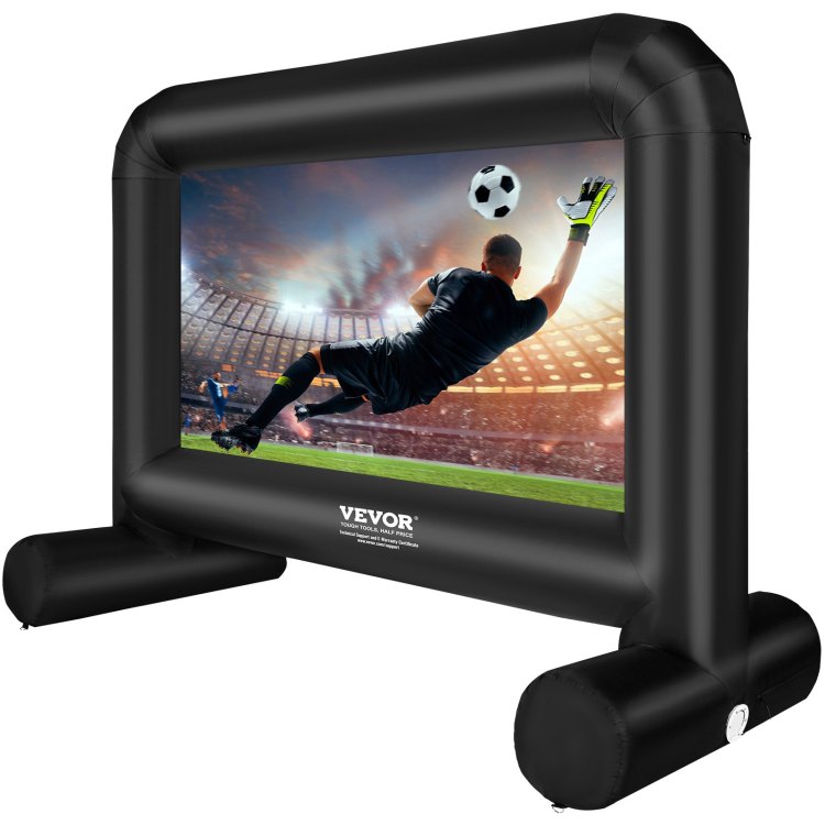 Inflatable Movie Screen, 14 Ft 168Inch Inflatable Projector Screen, Front Rear Projection, Oxford Fabric Blow Up Screen For Outdoor Parties Backyard Movie Night