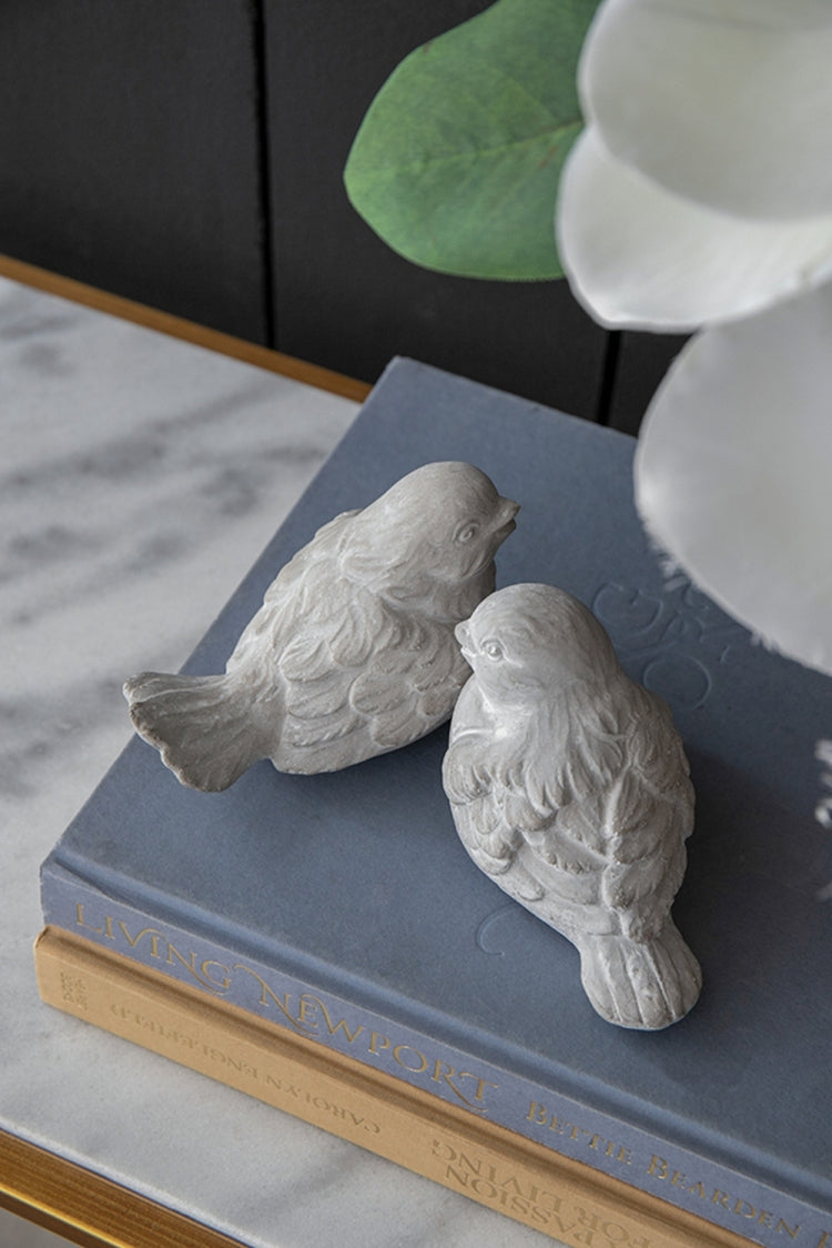 Set Of 2 Skye Sparrow Bird Accents, 5X3.5X5"