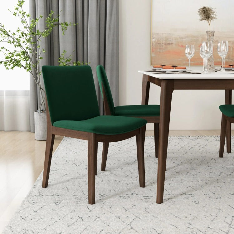 Laura Mid Century Modern Solid Wood Dining Chair Set Of 2