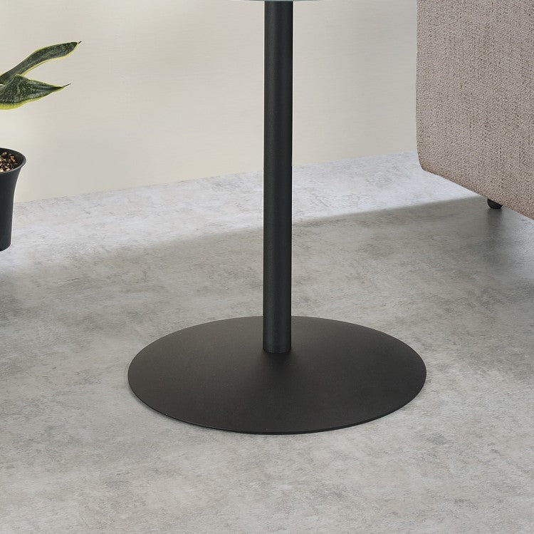 Cirillo 17.5"W End Table With Black Marble Textured Top