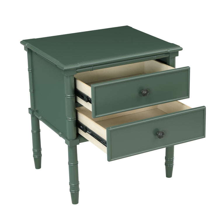 Emmett 2 Drawer Nightstand Vintage Green