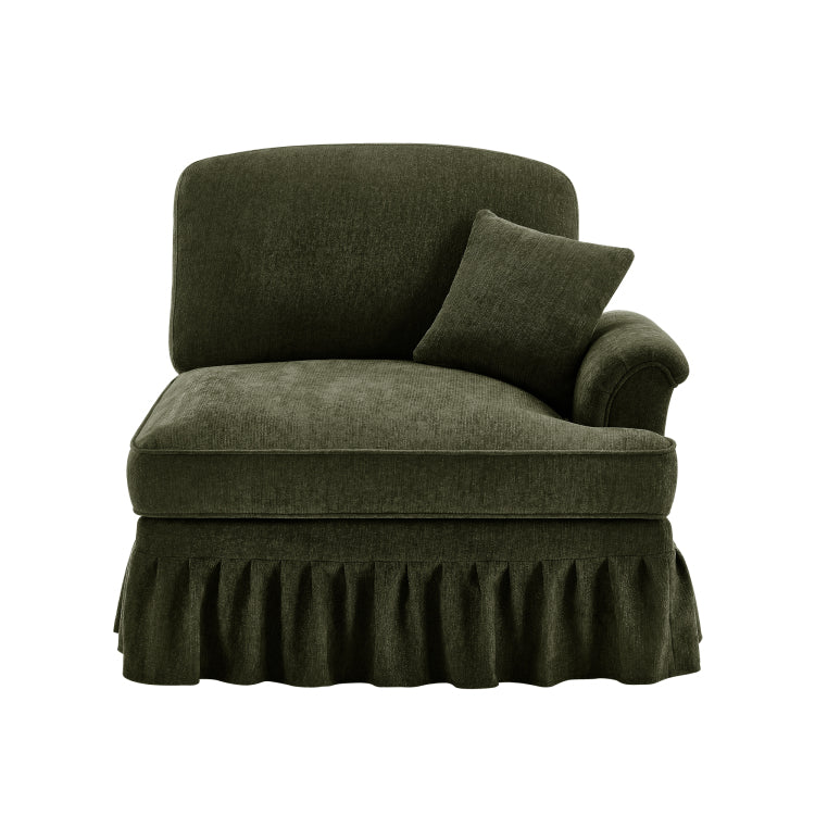Sofa Rsf Chenille W 1 Pillow Green
