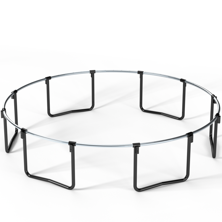 Yc 14Ft Trampoline Pumpkin Black Red Fframe Height 90Cm