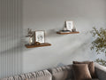 Floating Shelves, Walnut, 2 Shelves, 1.50" H