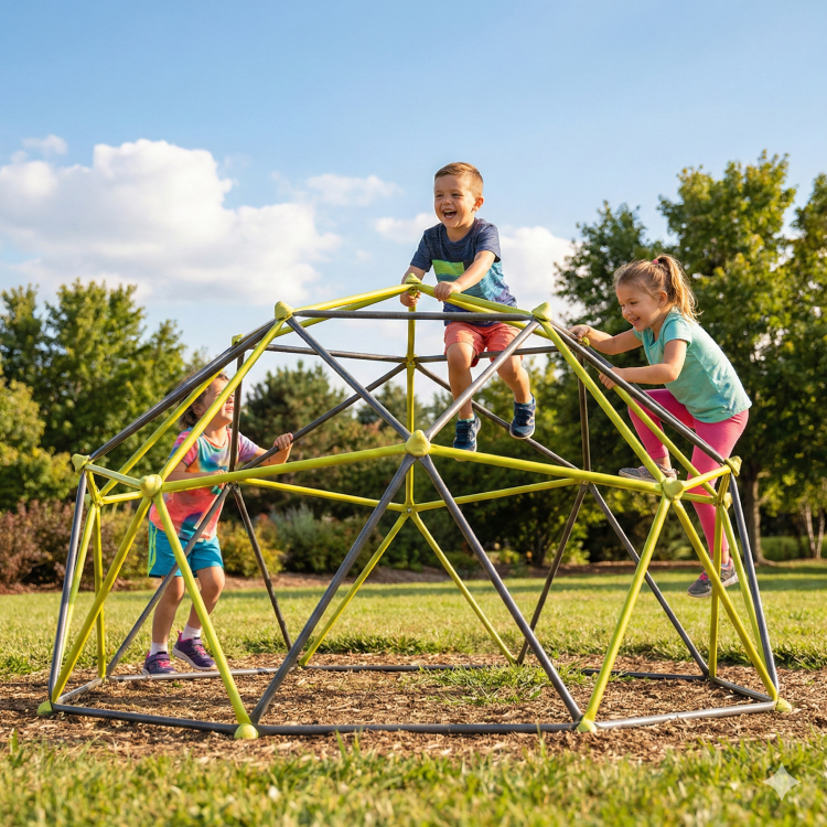 Xcf006I Ten Sided Climbing Frame For Outdoor Playground For Age 3 Climber With Colorful Climbing Stones 10Ft