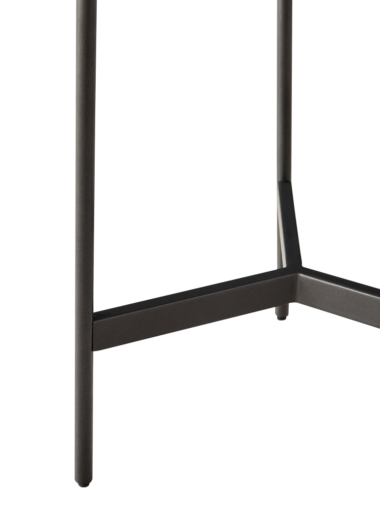 End Side Tables Small Round Accent Table, Metal Gray Narrow Night Stands With Sharp, Ideal For Any Room Side Tables Living Room, Bedroom, Tall Plant Stand Balcony, Indoor