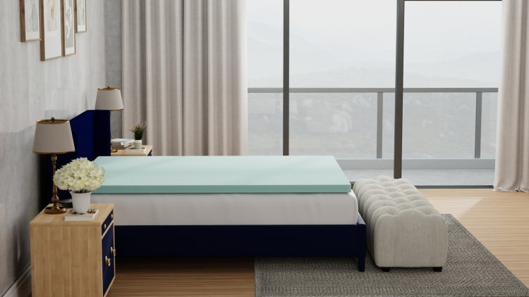 Plush 3 Inch Twin Memory Foam Cooling Mattress Topper
