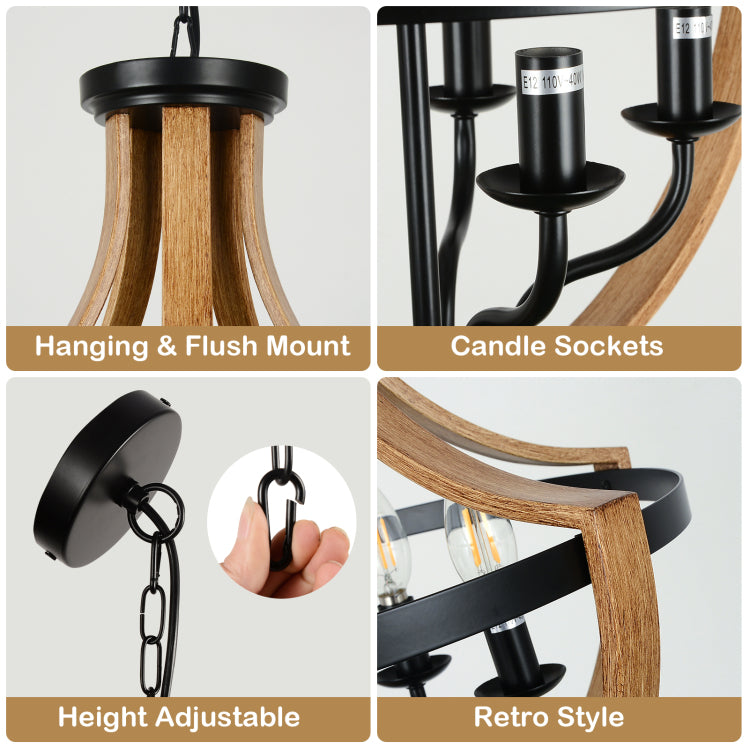 5 Light Modern Chandeliers