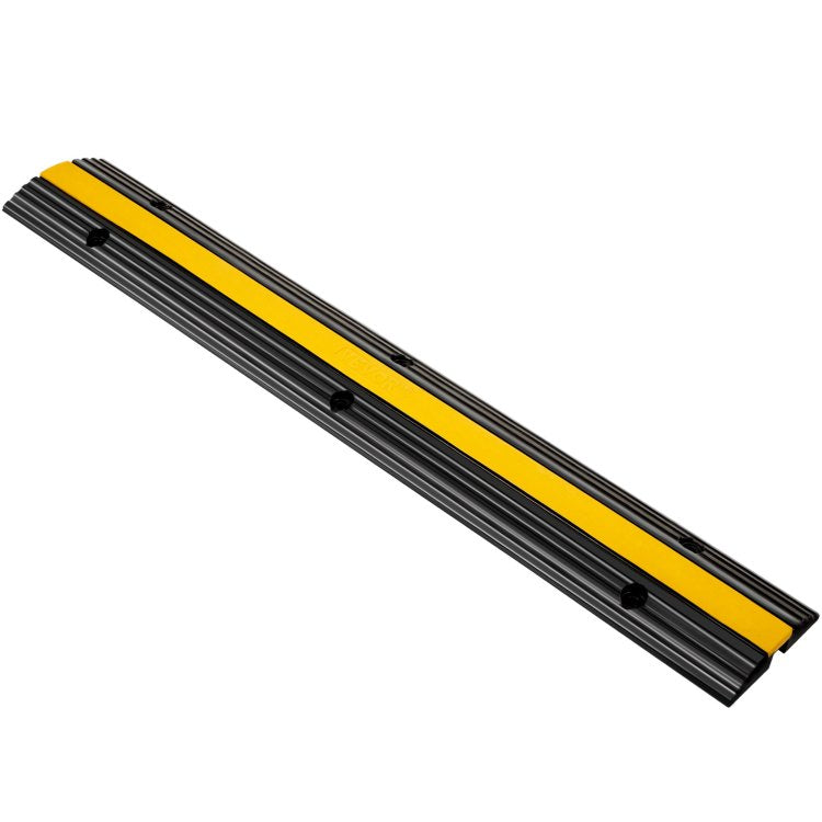 4 Pack Of 1 Channel Rubber Cable Protector Ramps Heavy Duty 22046Lbs Load Capacity Cable Wire Cord Cover Ramp Speed Bump Driveway Hose Cable Ramp Protective Cover