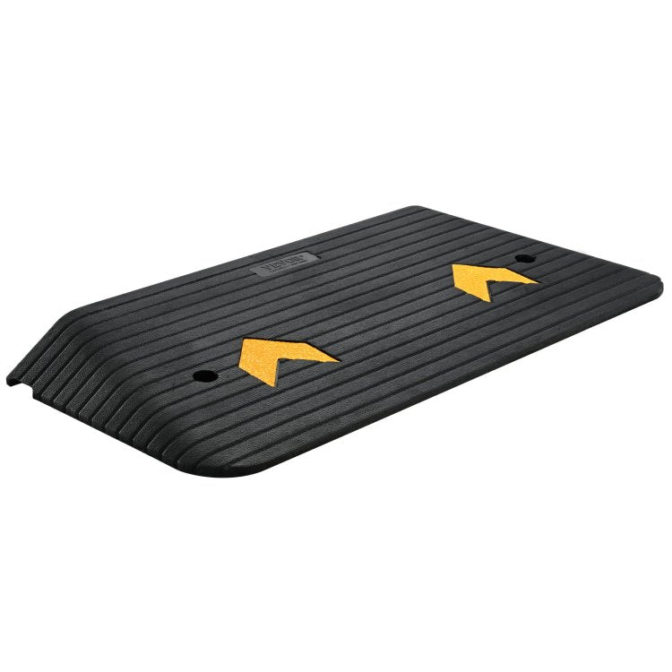 Upgraded Rubber Threshold Ramp, 3" Rise Door Ramp With 1 Channel, Natural Rubber Car Ramp With Non Slip Textured Surface, 33069 Lbs Load Capacity Curb Ramp For Wheelchair And Scooter