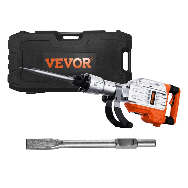 Demolition Jack Hammer Concrete Breaker 3500W Electric Hammer 2 Chisel Bits