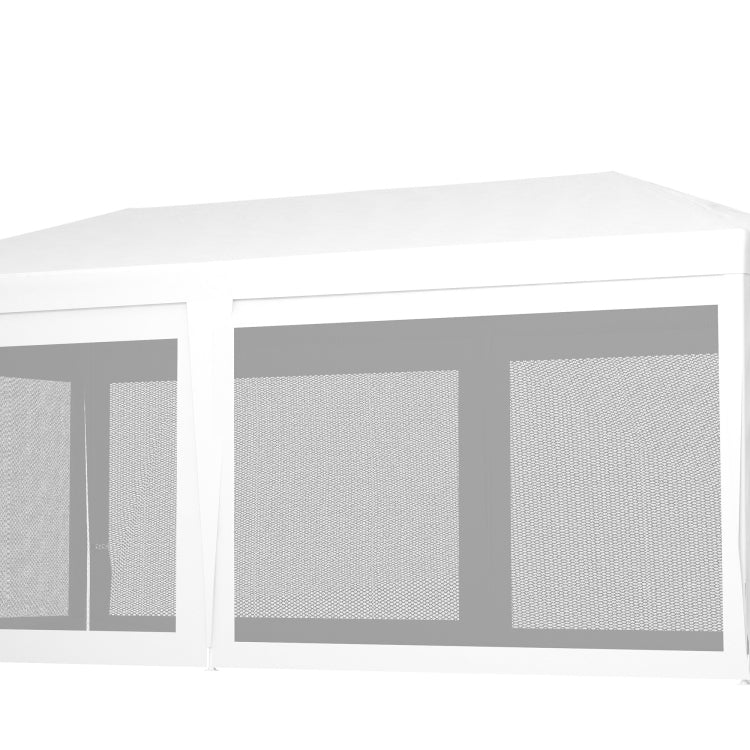 Outsunny 10' X 20' Party Tent, Outdoor Wedding Canopy & Gazebo With 6 Removable Sidewalls, Shade Shelter For Events, Bbqs, White