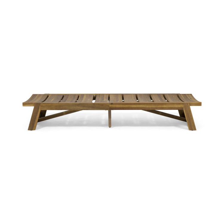 MAKI CHAISE LOUNGE yellow brown - metal & wood
