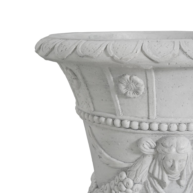 Mgo Garden Urn, Light Grey, 23.75'' H