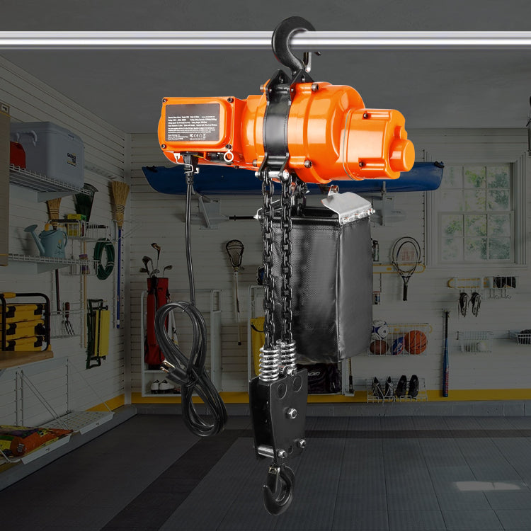Electric Chain Hoist Single Phase Crane Hoist 2200 Lbs Load 20 Ft Lifting
