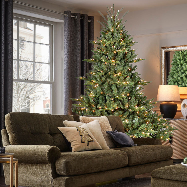 4Ft Full Shape Christmas Tree With 150 Ul Lights Pe Pvc Mixed Branches, 673 Tips, Wide Base For Spacious Areas, Hinged Structure, Stable Metal Stand