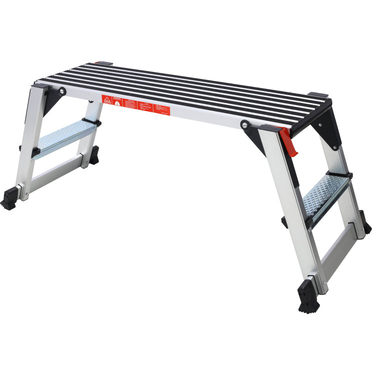 Aluminum Platform Non Slip Folding Work Bench Drywall Stool Ladder 330Lbs Capacity