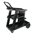 Welding Cart, 3 Tier Welder Cart Heavy Duty With 400 Lbs Weight Capacity, 360 Swivel Wheels, Tank Storage Safety Chains, Rolling Mig Welder Cart For Tig, Arc, Mma, Plasma Cutter Welding Machine
