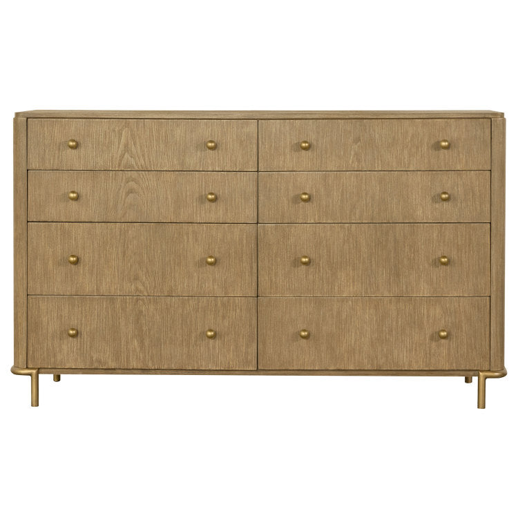 Stevie Sand Wash Rectangular 8 Drawer Dresser