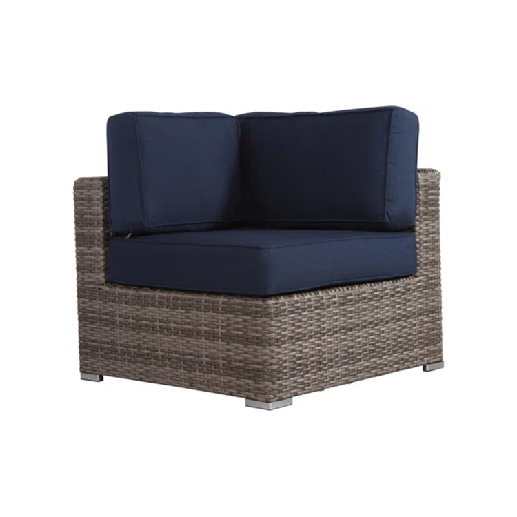 2 Person Rattan Wicker Outdoor Seating Group With Cushions Fully Assembled