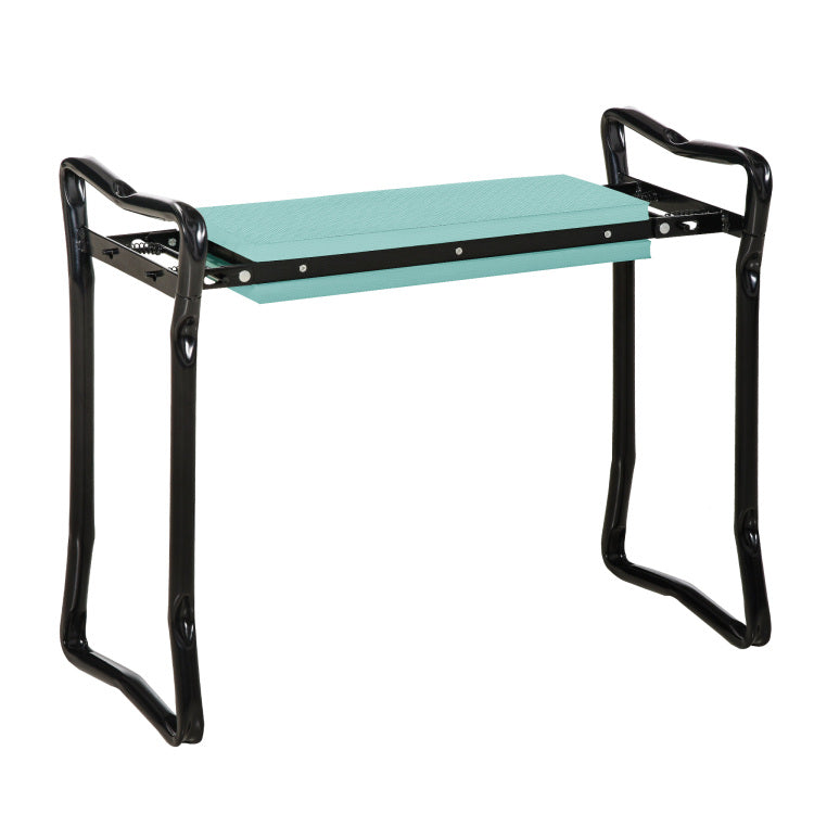 Outsunny Padded Garden Kneeler And Seat Bench, Padded Foldable Garden Stool, Green
