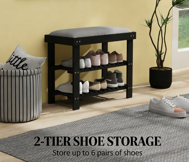 Shoe Organizer,Shoe Storage Bench,3 Tier Entryway Bench