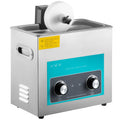 Ultrasonic Vinyl Record Cleaner 6L 40Khz Vinyl Ultrasonic Cleaning Machine Knob Control Record Ultrasonic Cleaner 4 Records Vinyl Sonic Cleaner Stainless Steel Tank W Mechanical Heater & Timer
