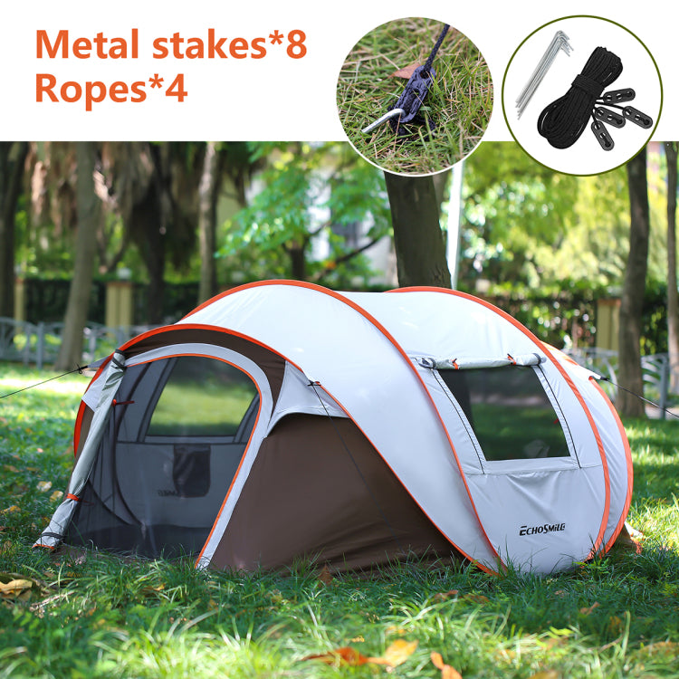 4 6 Persons White Brown Pop Up Boat Tent