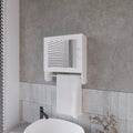 White Medicine Cabinet With Towel Bar And Included Mirror