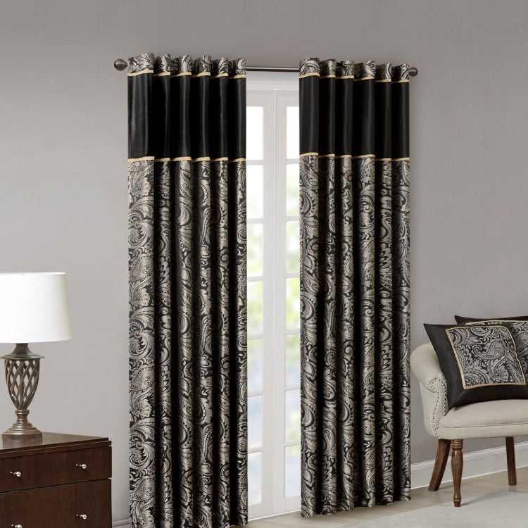 Jacquard Curtain Panel Pair 2 Pcs Window Panels