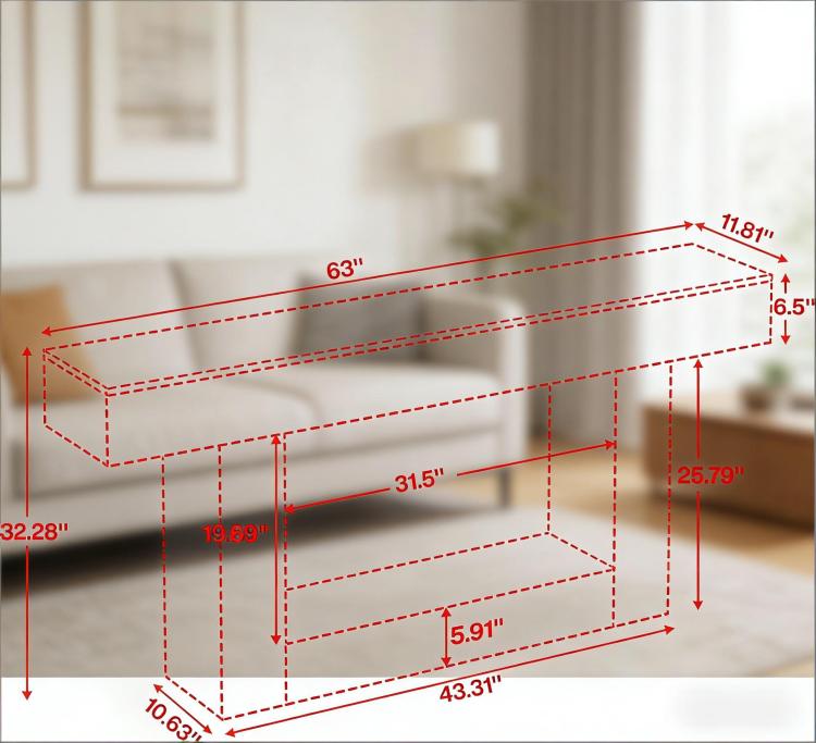 Wooden Console Table, Narrow Long Wood Sofa Table, Living Room Table Rectangular Sofa Table Behind The Couch