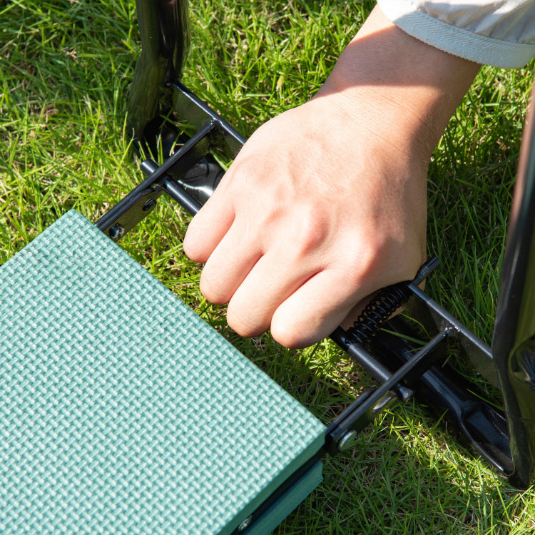 Outsunny Padded Garden Kneeler And Seat Bench, Padded Foldable Garden Stool, Green