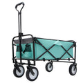 Collapsible Foldable Wagon Cart With Strapping System Beach Wagon Utility Cart Utility Wagon Grocery Cart For For Camping Shopping Sports Gardeing Fishing Supports 360Lbs All Terrain Wheels Green