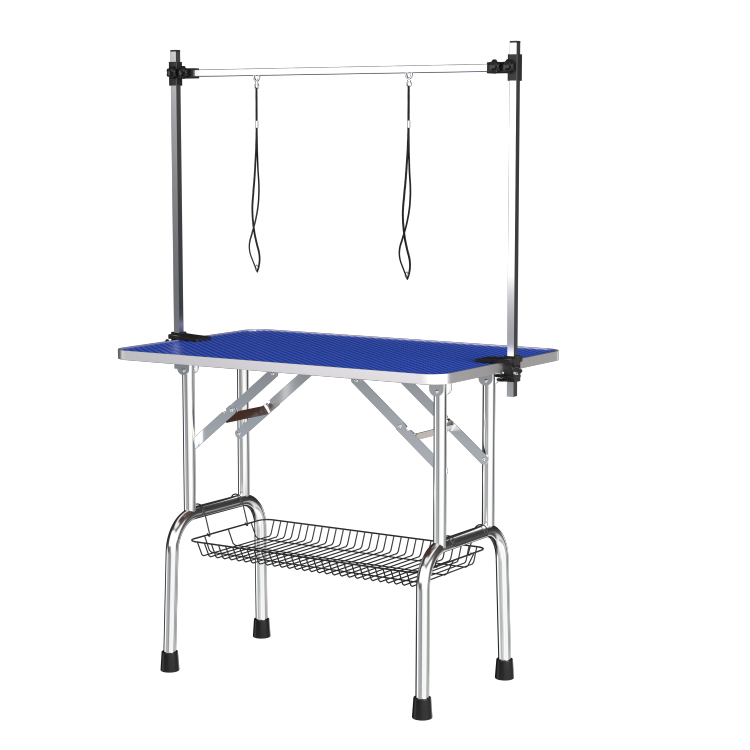 Large Size 46" Grooming Table For Pet Dog And Cat With Adjustable Arm And Clamps Large Heavy Duty Animal Grooming Table