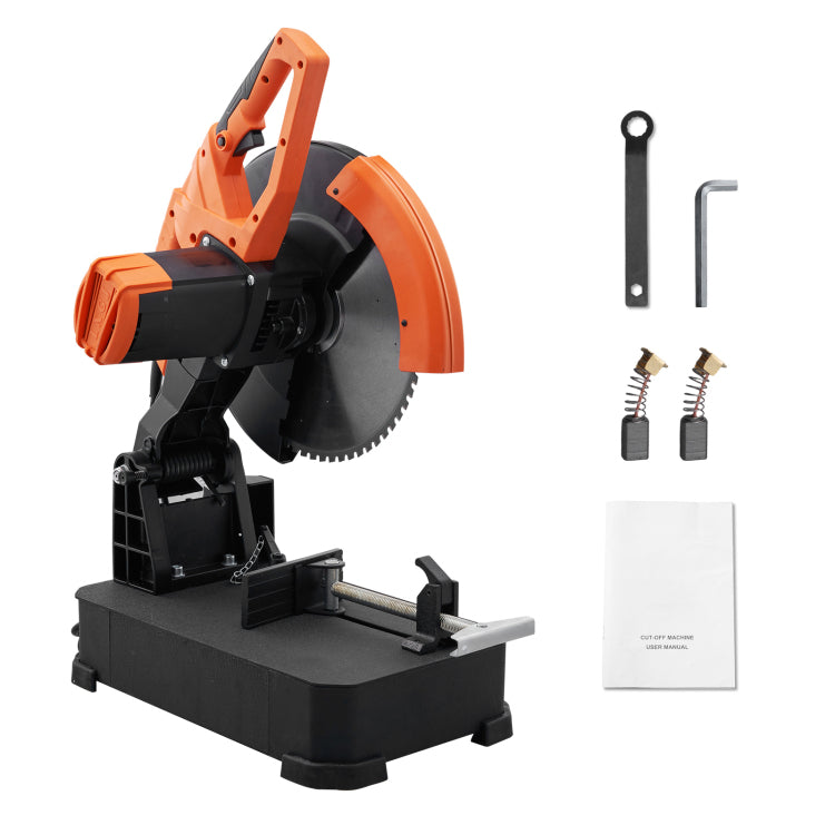 Chop Saw, 14" 355Mm Blade Diameter Cut Off Saw, 2800W 1200Rpm Steel Cutting Machine, 0 45 Adjustable Dry Cut Chop Saw, Miter Saw For Cutting Metal Cold Cut Saw For Steel Rebar Iron Aluminum