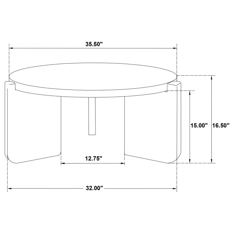 Harrison Black Round Solid Wood Coffee Table